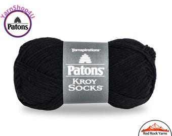 COAL - Patons Kroy Socks Yarn is 1.75oz | 166yds Super Fine Weight (1) Sock Yarn. A Blend of 75/25% Wool/Nylon (50g | 152m)