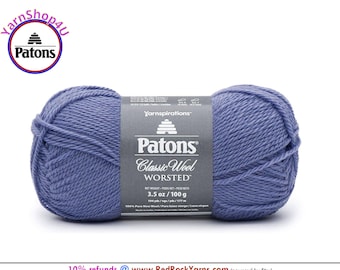 SOFTENED PANSY - Patons Classic Wool Worsted Yarn Medium Weight (4). 100% wool yarn. 3.5oz | 194 yards (100g | 177m)