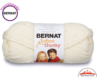 NATURAL Bernat Softee Chunky Yarn Super Bulky Yarn. 3.5oz | 108yds | 100% Acrylic Yarn. Item 16112828008