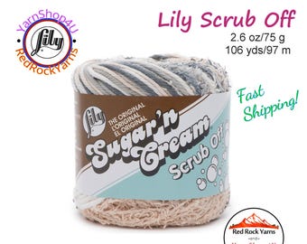 CREAM Lily Scrub Off - 2.6oz | 106yds of Lily Sugar'n Cream 100% Textured Cotton Yarn