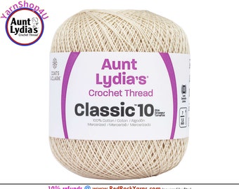 ** C) Aunt Lydia's® Cotton Crochet Thread Classic™ 10 Natural Color DIY  Craft