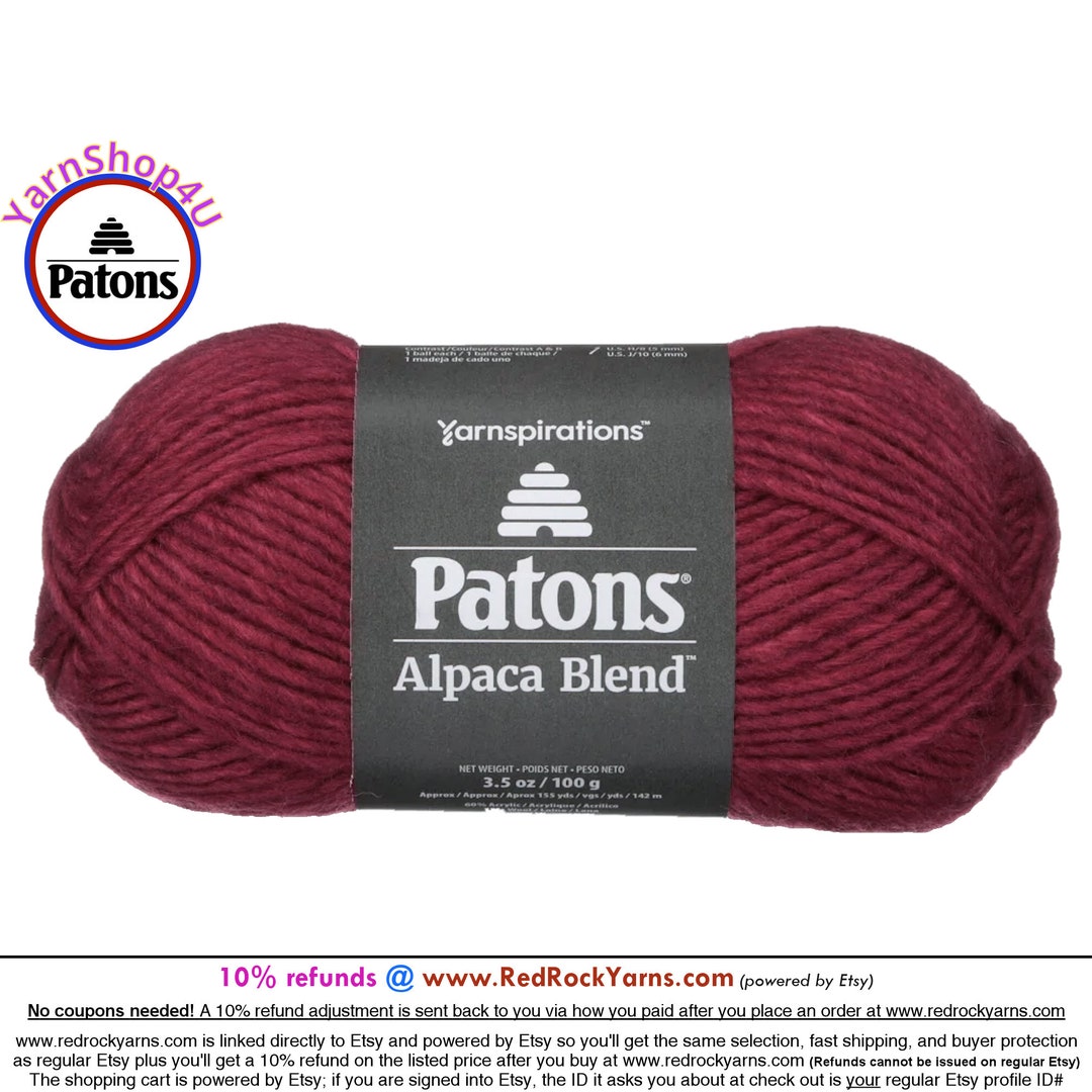 PETUNIA Patons Alpaca Blend Bulky Weight Roving Yarn. 3.5oz 155yd. Item