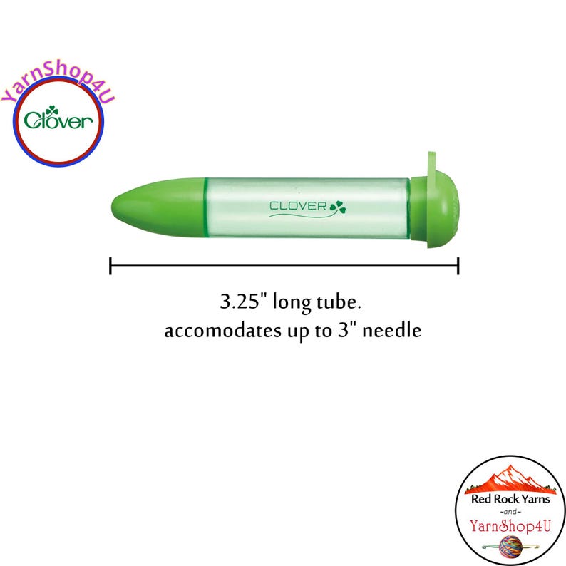 Darning Needle set by Clover with screw top case. Features 3 needle sizes for weaving, and sewing with yarn. Art No 339 image 2
