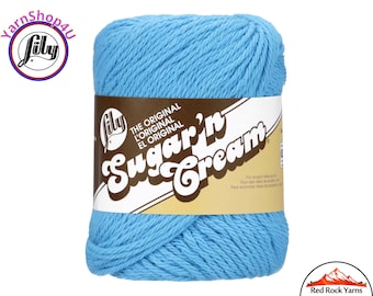 HOT BLUE - 2.5oz | 120yd The Original Lily Sugar N Cream 100% Cotton Yarn (2.5 ounce / 120 yards)