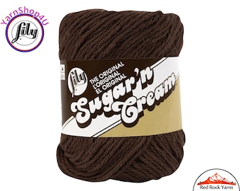 WARM BROWN - 2.5oz | 120yd The Original Lily Sugar N Cream 100% Cotton Yarn (2.5 ounce / 120 yards)