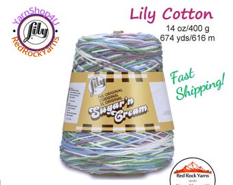 FRESHLY PRESSED 14oz cone, 674 yards. Lily Sugar N Cream Cotton yarn. 100% cotton. Item# 10300202323