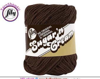 WARM BROWN - 2.5oz | 120yd The Original Lily Sugar N Cream 100% Cotton Yarn (2.5 ounce / 120 yards)