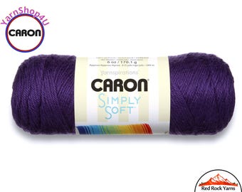 PURPLE - Caron Simply Soft 6oz / 315yds (170g / 288m) 100% Acrylic yarn. Item H970039781