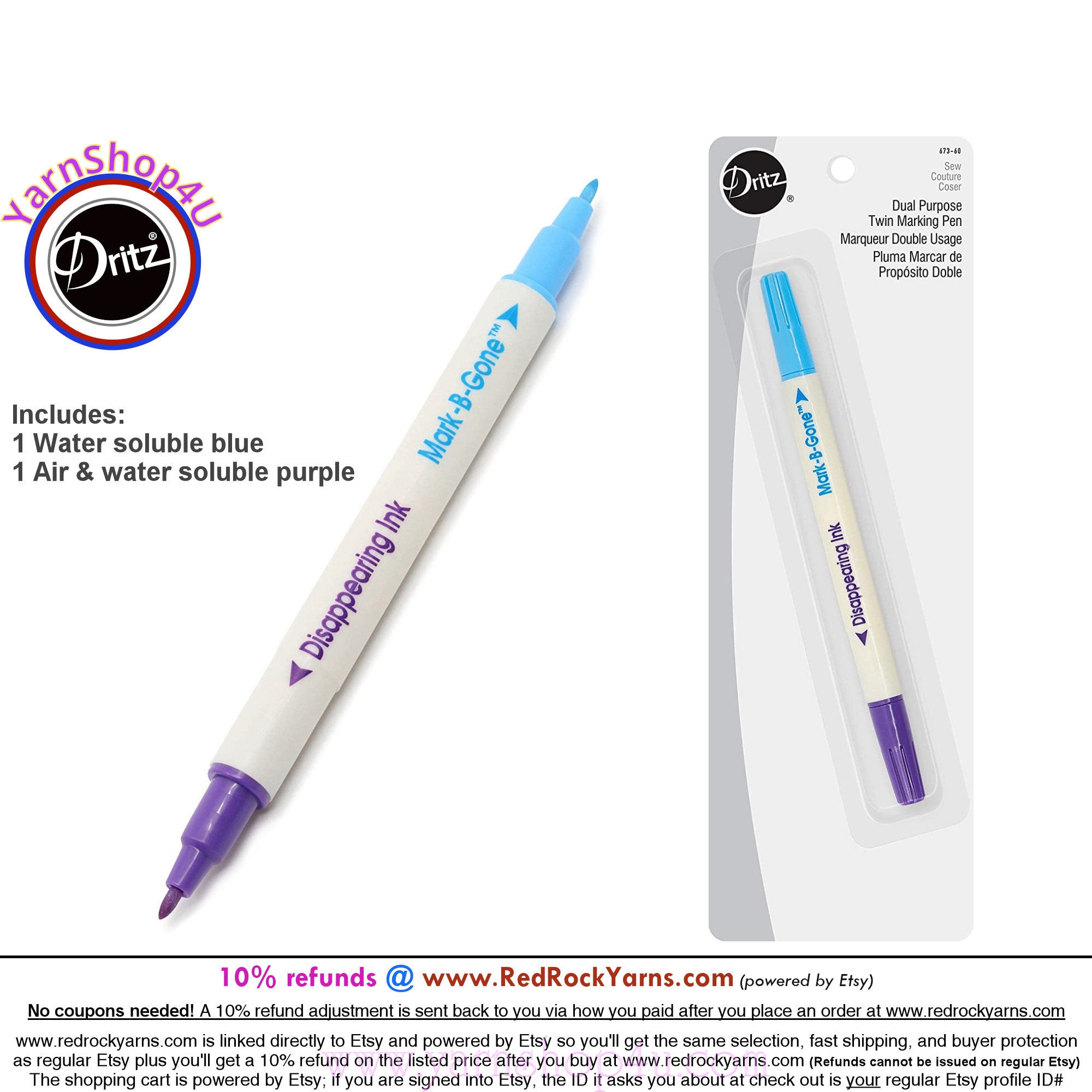 Sewline Duo Marker & Eraser Fine Point