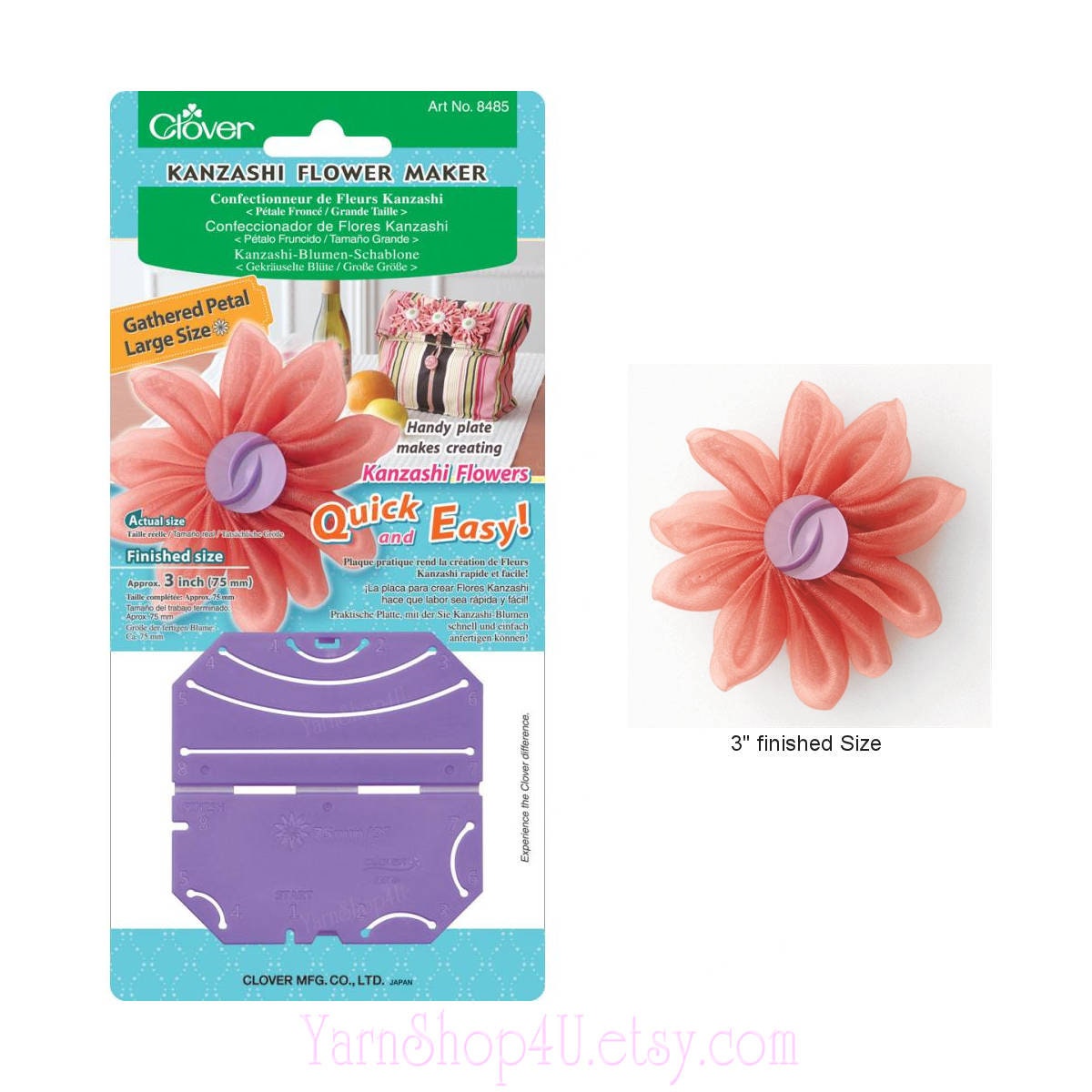 Kanzashi For Large Gathered Petal Flowers Of 3 Finished Etsy