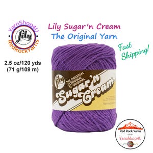 BLACK CURRANT - 2.5oz | 120yd The Original Lily Sugar N Cream 100% Cotton Yarn (2.5 ounce / 120 yards)