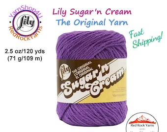 BLACK CURRANT - 2.5oz | 120yd The Original Lily Sugar N Cream 100% Cotton Yarn (2.5 ounce / 120 yards)