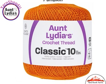PUMPKIN - Aunt Lydia's Classic 10 Crochet Thread. 350yds. Color #154-0431
