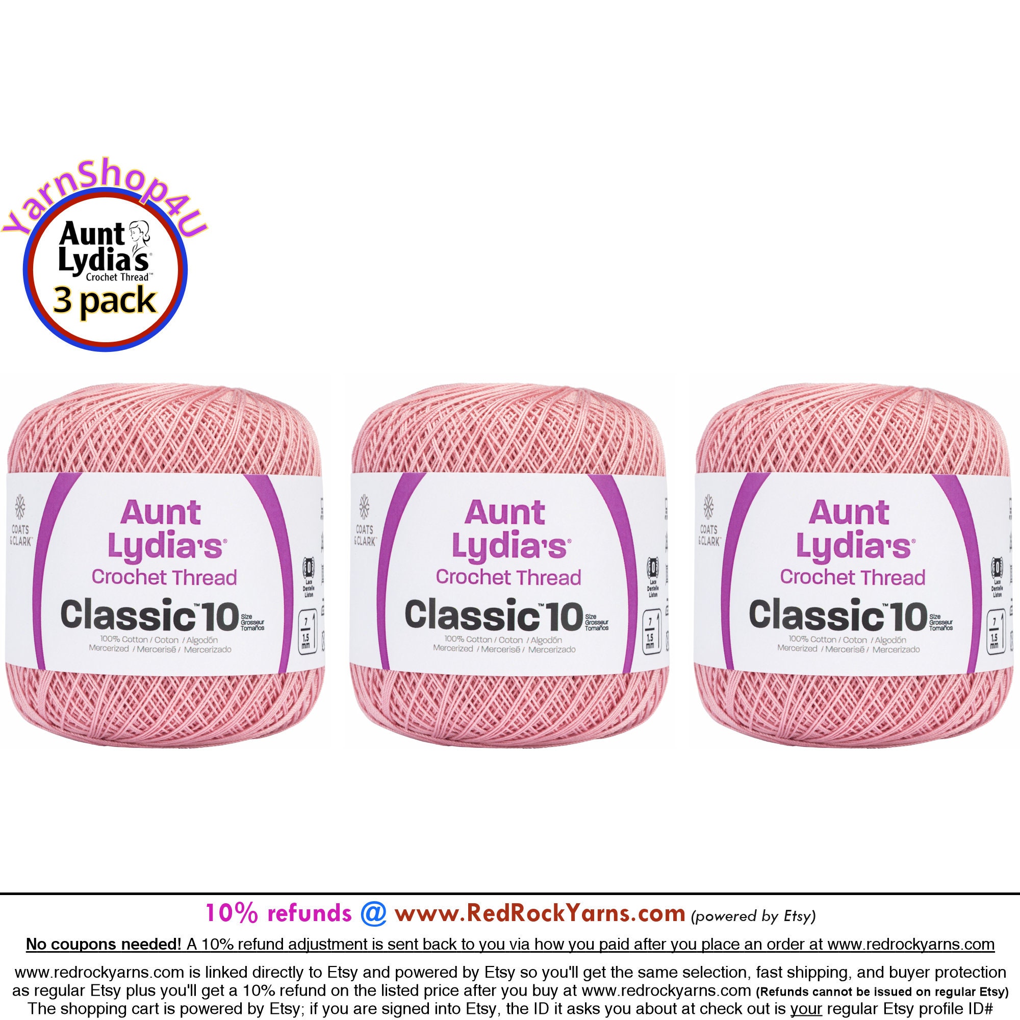 Aunt Lydia's® Classic Cotton Crochet Thread