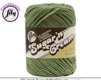 SAGE GREEN - 2.5oz | 120yd The Original Lily Sugar N Cream 100% Cotton Yarn (2.5 ounce / 120 yards)