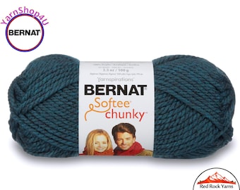 TEAL Bernat Softee Chunky Yarn Super Bulky Yarn. 3.5oz | 108yds | 100% Acrylic Yarn. Item 16112828203