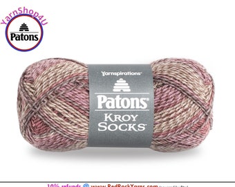 BROWN ROSE MARL - Patons Kroy Socks Yarn is 1.75oz | 166yds Super Fine Weight (1) Sock Yarn. A Blend of 75/25% Wool/Nylon (50g | 152m)