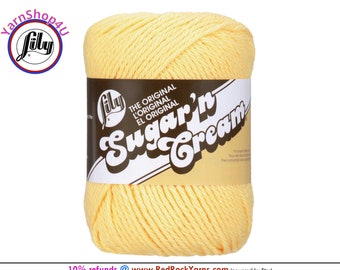 YELLOW - 2.5oz | 120yd The Original Lily Sugar N Cream 100% Cotton Yarn (2.5 ounce / 120 yards)