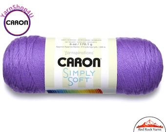 GRAPE - Caron Simply Soft Brites 6oz / 315yds (170g / 288m) 100% Acrylic yarn. Item H970039610
