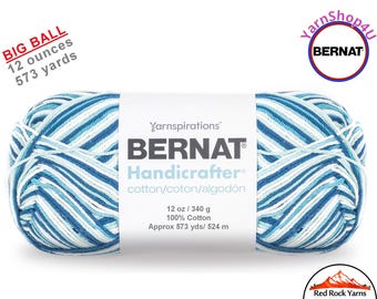 HIPPI - 12oz | 573 yard! Bernat Handicrafter Big Ball 100% Cotton Yarn. Item 16203433122