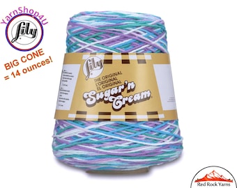 BEACH BALL BLUE - 14oz | 674 yards Cone. Lily Sugar N Cream Cotton yarn. 100% cotton. Item 10300202316