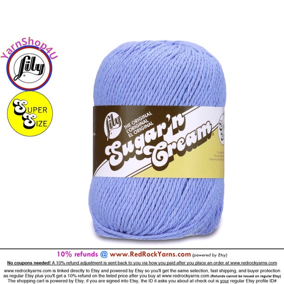 CORNFLOWER Super Size 4oz 190yds. 100% Cotton Yarn. Original Lily