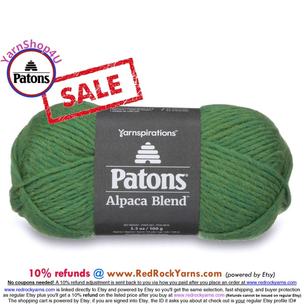 Clearance Sale! TURF - Patons Alpaca Blend bulky weight roving yarn. 3.5oz | 155yd. Item 24110101014 [Discontinued Color]