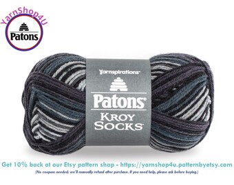 TOURMALINE STRIPES - Patons Kroy Socks Yarn is 1.75oz | 166yds Super Fine Weight (1) Sock Yarn. A Blend of 75/25% Wool/Nylon (50g | 152m)