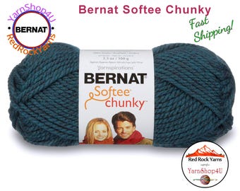 TEAL Bernat Softee Chunky Yarn Super Bulky Yarn. 3.5oz | 108yds | 100% Acrylic Yarn. Item 16112828203