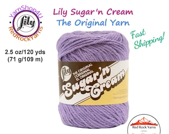HOT PURPLE - 2.5oz | 120yd The Original Lily Sugar N Cream 100% cotton yarn