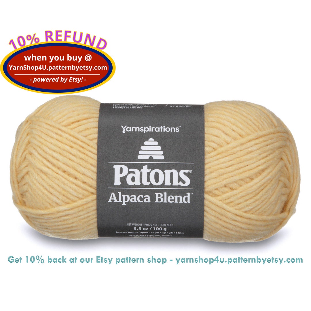 MAIZE Patons Alpaca Blend Bulky Weight Roving Yarn. 3.5oz Etsy