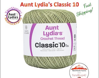 FROSTY GREEN - Aunt Lydia's Classic 10 Crochet Thread. 350yds. Item #154-0661