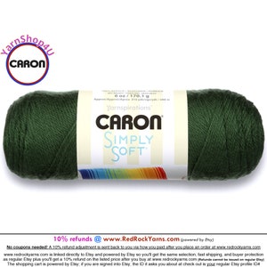 DARK SAGE - Caron Simply Soft 6oz / 315yds (170g / 288m) 100% Acrylic yarn. Item H970039707