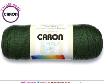 DARK SAGE - Caron Simply Soft 6oz / 315yds (170g / 288m) No Dye Lot. Acrylic yarn. Color #9707 (10% back)