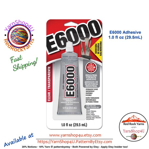 E6000 Multipurpose Adhesive With Precision Tips. Clear. 1 ounce (29.5mL)