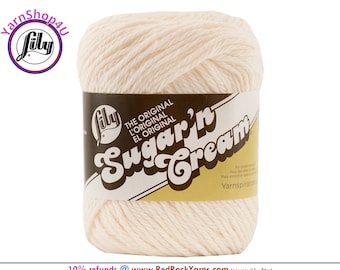 SOFT ECRU - 2.5oz | 120yd The Original Lily Sugar N Cream 100% Cotton Yarn (2.5 ounce / 120 yards)