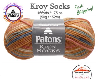 MID CENTURY STRIPES - Patons Kroy Socks Yarn is 1.75oz | 166yds Super Fine Weight (1) Sock Yarn. 75/25% Wool/Nylon (50g | 152m) Color 55730