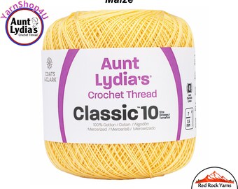 MAIZE - Aunt Lydia's Classic 10 Crochet Thread. 350yds Item #154-0423
