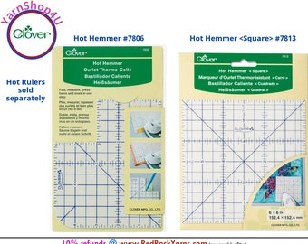 Clover HOT HEMMERS #7806 or #7813 (Square). Withstands ironing up to 428 degrees! (Hot Rulers are here > www.etsy.com/listing/1126759556)