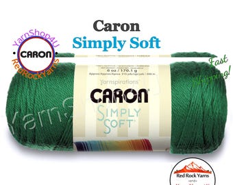 KELLY GREEN - Caron Simply Soft 6oz / 315yds (170g / 288m) 100% Acrylic yarn. Item H970039769