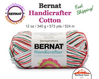 MISTLETOE OMBRE - 12oz | 573 yards! Bernat Handicrafter Big Ball 100% Cotton Yarn. Item 16203433706
