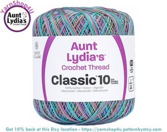 MONET MULTI - Aunt Lydia's Classic 10 Crochet Thread. 300yds. Item #154-0930