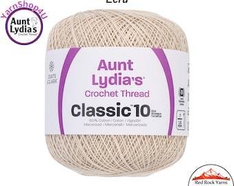 ECRU - Aunt Lydia's Classic 10 Crochet Thread. 400yds. Item #154-0419