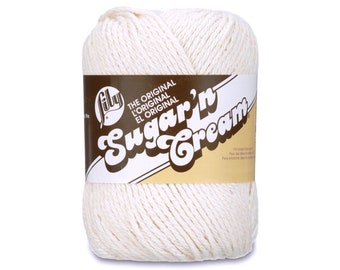 ECRU - 2.5oz | 120yd The Original Lily Sugar N Cream 100% Cotton Yarn (2.5 ounce / 120 yards)