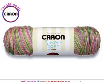 ROSE GARDEN - Caron Simply Soft Paints. 5oz / 235yds (141g / 215m) 100% Acrylic yarn. Color #21002