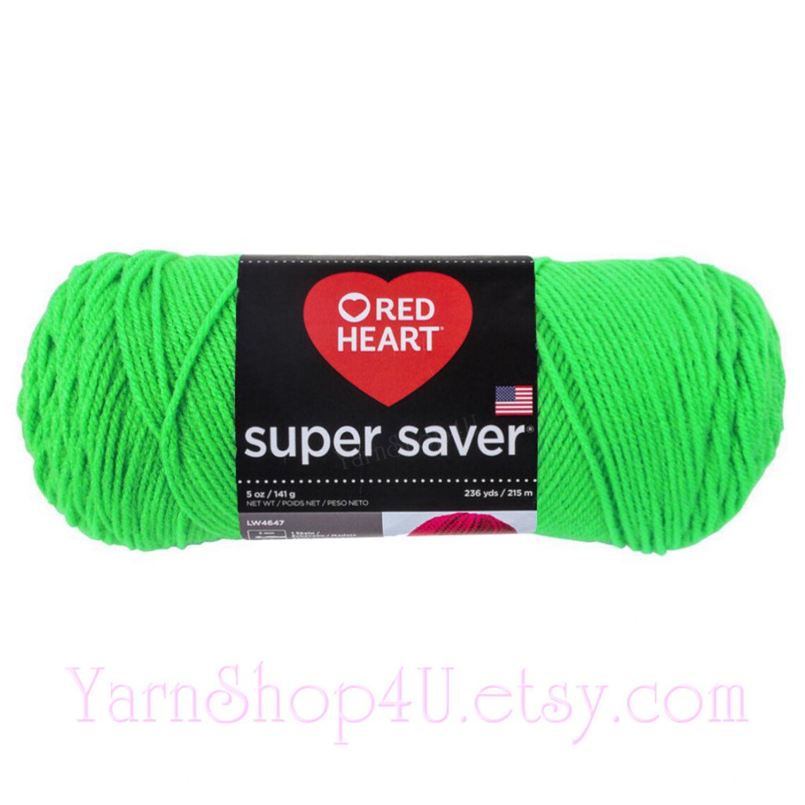 GLOWWORM Red Heart Super Saver. Be Seen w/ this Super Bright Etsy