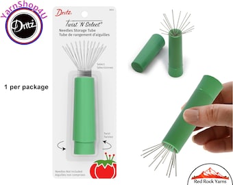 Needle Storage Tube. Dritz Twist N Select. Twist and needles raise up for selection. Works due to a magnet in the tube! Dritz #803