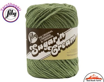 SAGE GREEN - 2.5oz | 120yd The Original Lily Sugar N Cream 100% Cotton Yarn (2.5 ounce / 120 yards)
