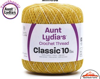 MIMOSA - Aunt Lydia's Classic 10 Crochet Thread. 300yds. Item #154-0223