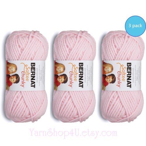WHITE 3 Pack Bernat Softee Chunky Yarn Super Bulky Yarn. Etsy
